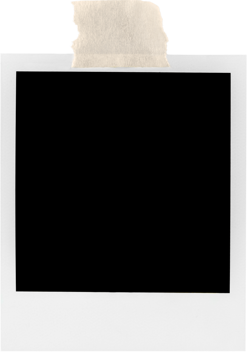 Blank Polaroid Frame with Adhesive Tape - Isolated